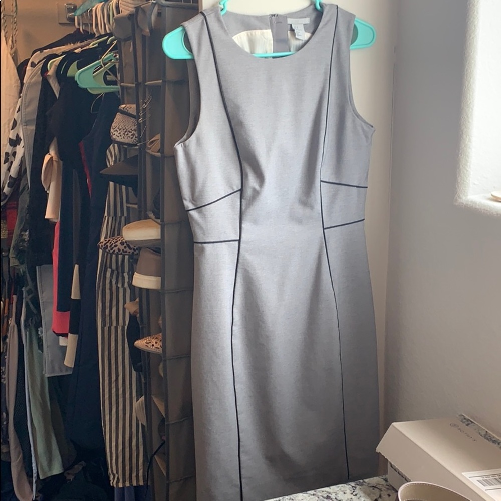 H&M gray structured dress